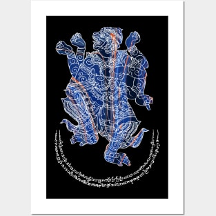 Hanuman Spiritual Abstract Image Posters and Art